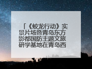 《蛟龙行动》实景片场暨青岛东方影都国防主题文旅研学基地在青岛西海岸新区开业