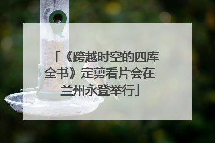 《跨越时空的四库全书》定剪看片会在兰州永登举行