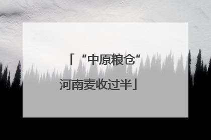 “中原粮仓”河南麦收过半