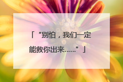 “别怕，我们一定能救你出来……”