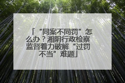 “同案不同罚”怎么办？湘阴行政检察监督着力破解“过罚不当”难题