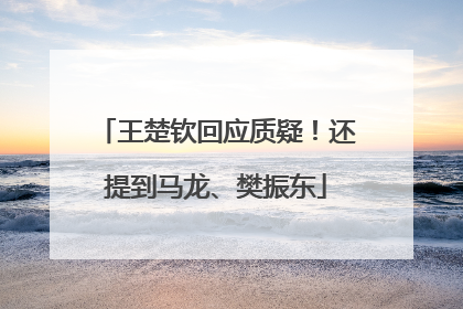 王楚钦回应质疑！还提到马龙、樊振东