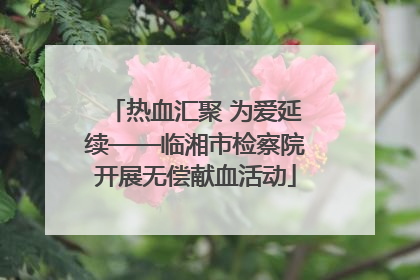 热血汇聚 为爱延续——临湘市检察院开展无偿献血活动