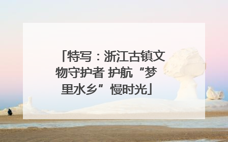 特写：浙江古镇文物守护者 护航“梦里水乡”慢时光