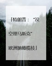 特朗普：“没空理马斯克” 欧洲抛橄榄枝