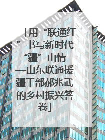 用“联通红”书写新时代“疆”山情——山东联通援疆干部郝兆武的乡村振兴答卷