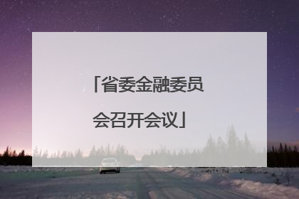 省委金融委员会召开会议