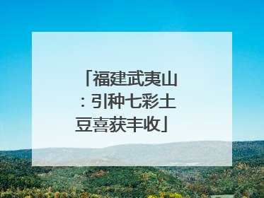 福建武夷山：引种七彩土豆喜获丰收