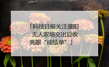 科技日报关注濮阳：无人农场交出夏收亮眼“成绩单”