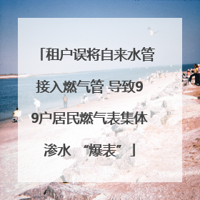 租户误将自来水管接入燃气管 导致99户居民燃气表集体渗水 “爆表”
