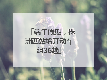 端午假期，株洲西站增开动车组36趟