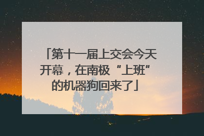 第十一届上交会今天开幕，在南极“上班”的机器狗回来了