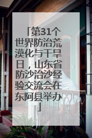 第31个世界防治荒漠化与干旱日，山东省防沙治沙经验交流会在东阿县举办
