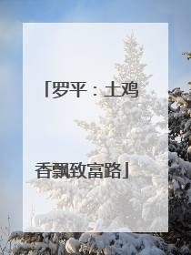 罗平：土鸡香飘致富路