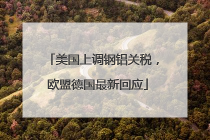 美国上调钢铝关税，欧盟德国最新回应