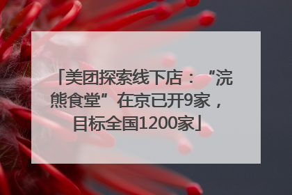 美团探索线下店：“浣熊食堂”在京已开9家，目标全国1200家