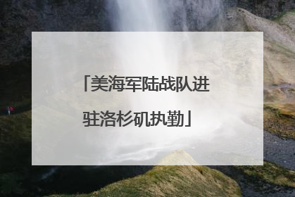 美海军陆战队进驻洛杉矶执勤