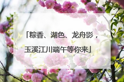 粽香、湖色、龙舟影，玉溪江川端午等你来