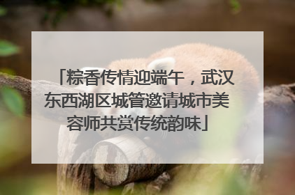 粽香传情迎端午，武汉东西湖区城管邀请城市美容师共赏传统韵味
