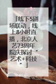 线下5剧场联动，线上8小时直播，北京人艺73周年院庆探讨“艺术+科技”