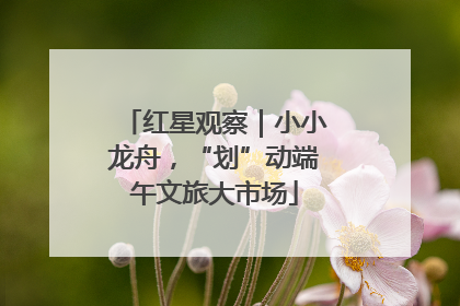 红星观察｜小小龙舟，“划”动端午文旅大市场