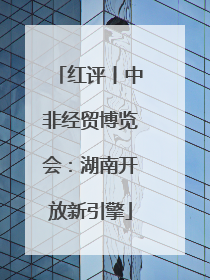 红评丨中非经贸博览会：湖南开放新引擎