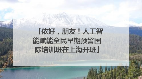 侬好，朋友！人工智能赋能全民早期预警国际培训班在上海开班