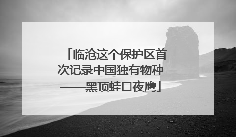 临沧这个保护区首次记录中国独有物种——黑顶蛙口夜鹰