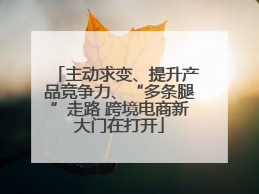 主动求变、提升产品竞争力、“多条腿”走路 跨境电商新大门在打开