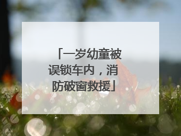 一岁幼童被误锁车内，消防破窗救援