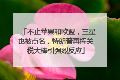 不止苹果和欧盟，三星也被点名，特朗普再挥关税大棒引强烈反应