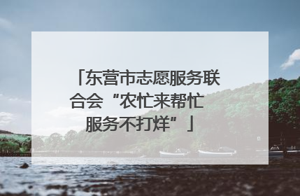 东营市志愿服务联合会“农忙来帮忙 服务不打烊”