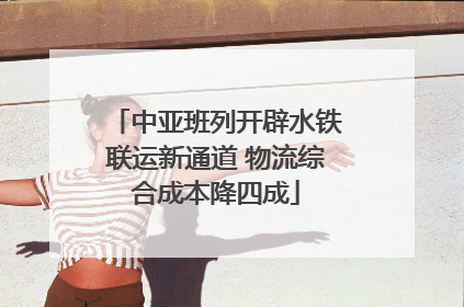中亚班列开辟水铁联运新通道 物流综合成本降四成