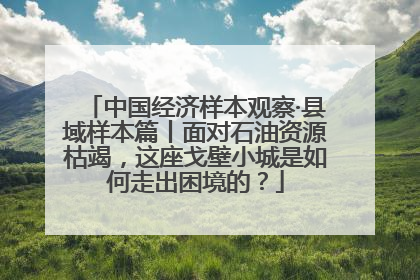 中国经济样本观察·县域样本篇丨面对石油资源枯竭，这座戈壁小城是如何走出困境的？