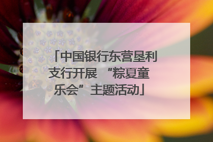 中国银行东营垦利支行开展 “粽夏童乐会”主题活动