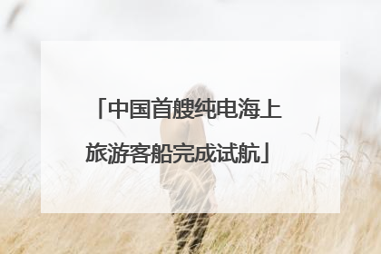 中国首艘纯电海上旅游客船完成试航