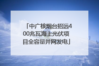 中广核烟台招远400兆瓦海上光伏项目全容量并网发电