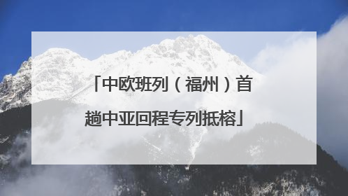 中欧班列（福州）首趟中亚回程专列抵榕