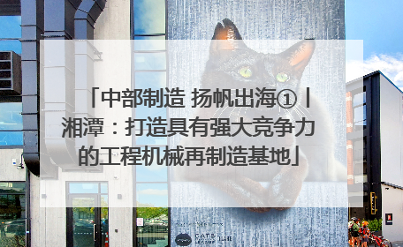 中部制造 扬帆出海①丨湘潭：打造具有强大竞争力的工程机械再制造基地