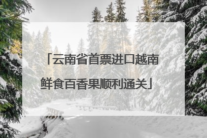 云南省首票进口越南鲜食百香果顺利通关