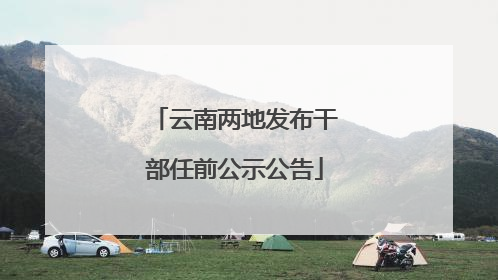 云南两地发布干部任前公示公告