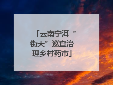 云南宁洱“街天”巡查治理乡村药市