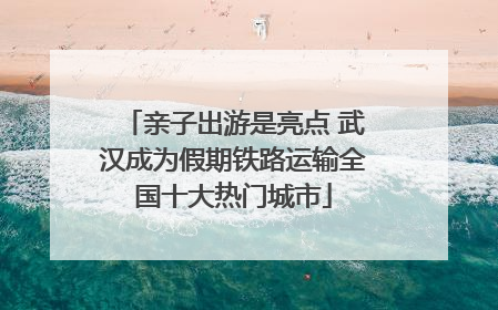 亲子出游是亮点 武汉成为假期铁路运输全国十大热门城市