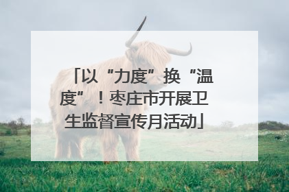 以“力度”换“温度”！枣庄市开展卫生监督宣传月活动
