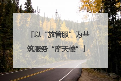 以“放管服”为基筑服务“摩天楼”