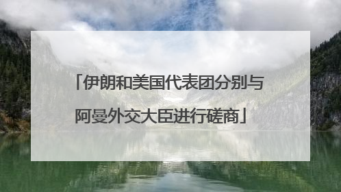 伊朗和美国代表团分别与阿曼外交大臣进行磋商