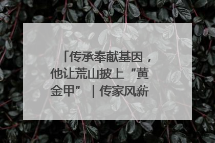 传承奉献基因，他让荒山披上“黄金甲”｜传家风薪火 颂家国情深