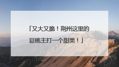 又大又脆！荆州这里的夏桃主打一个甜美！