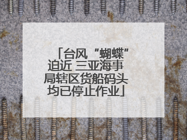 台风“蝴蝶”迫近 三亚海事局辖区货船码头均已停止作业