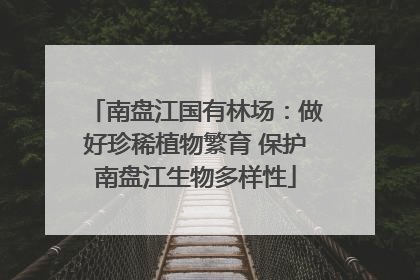 南盘江国有林场：做好珍稀植物繁育 保护南盘江生物多样性